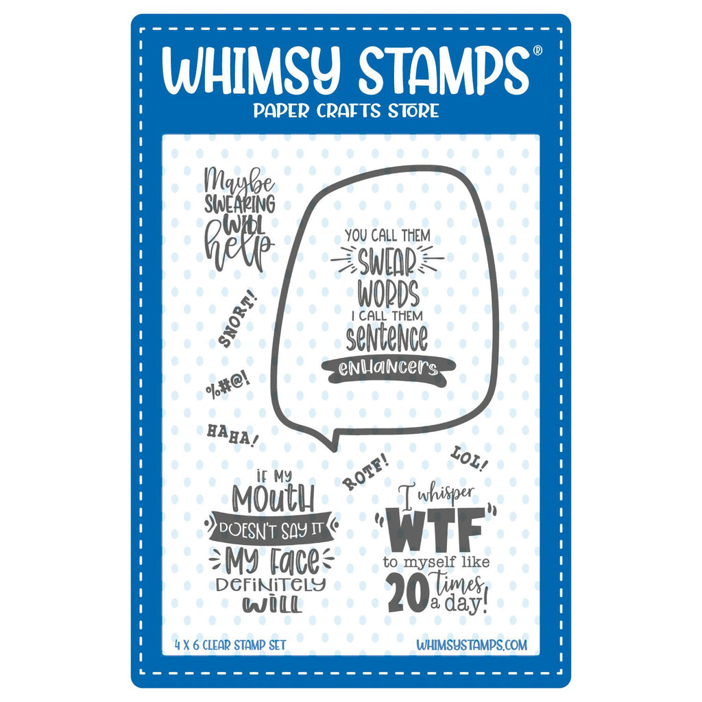 Whimsy Stamps Random Funny Swear Words Clear Stamps cwsd187a