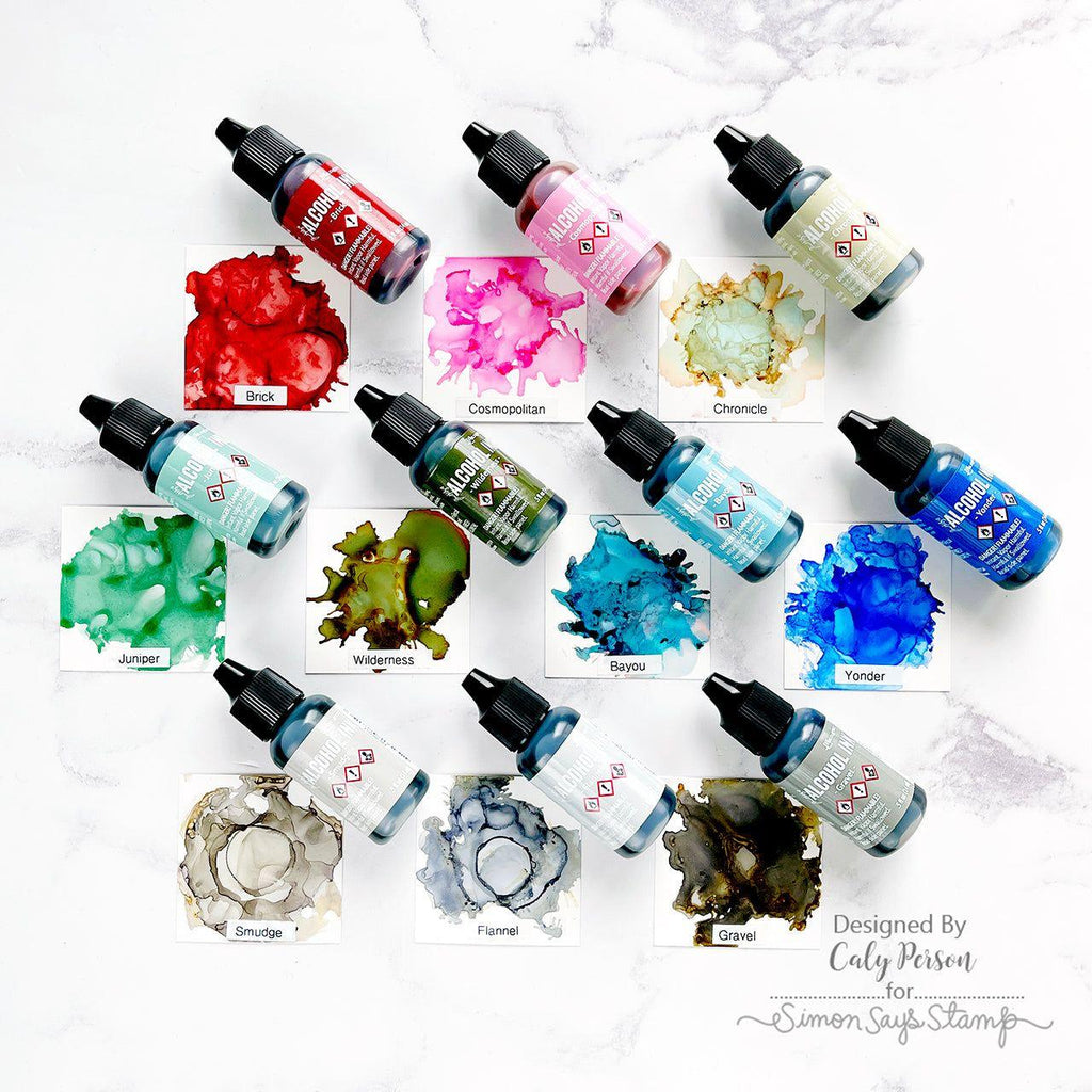 Tim Holtz Alcohol Ink Set Crossroads Ranger tak86116 Colorful Swatches | color-code:ALT02