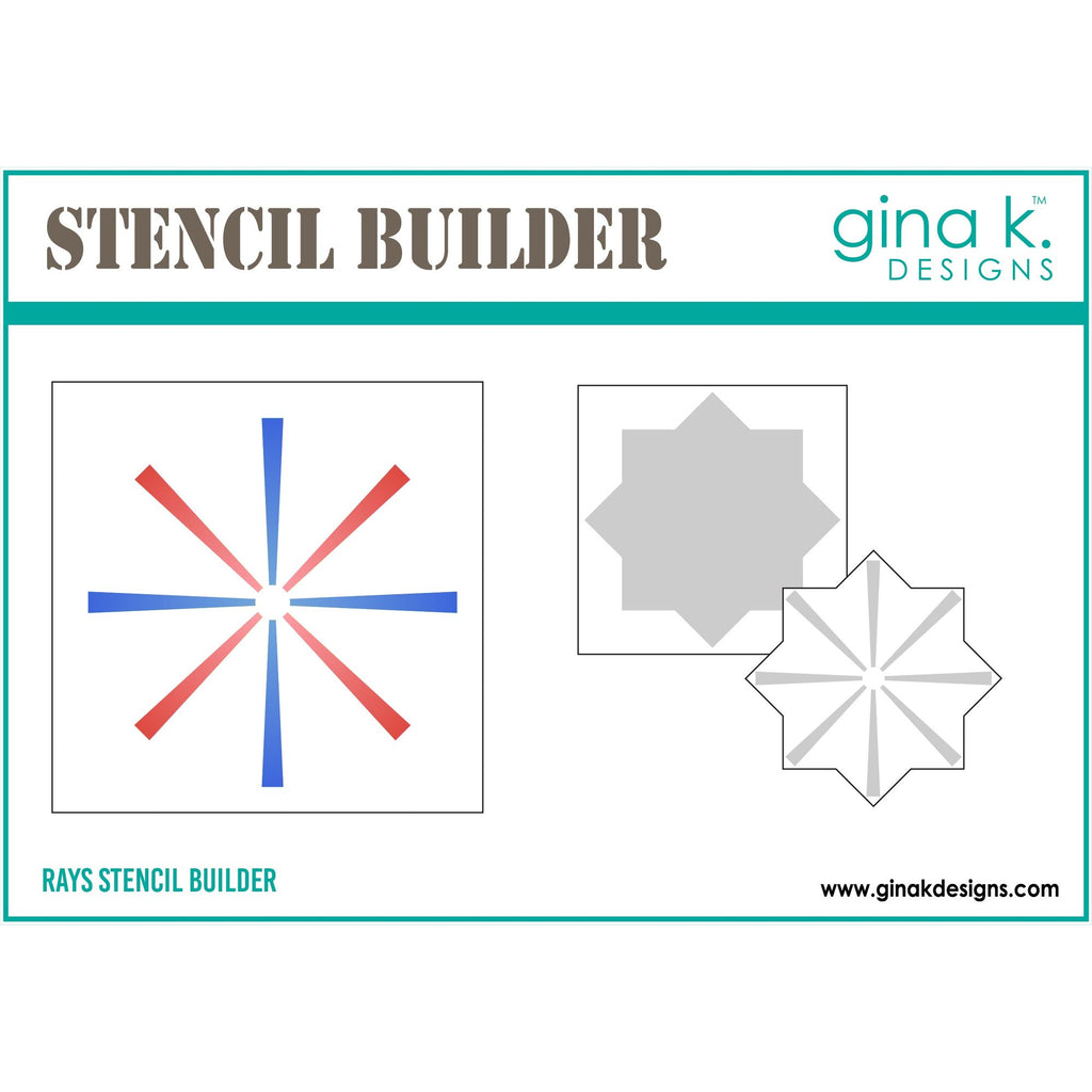 Gina K Designs Rays Stencil Builder gkdst78