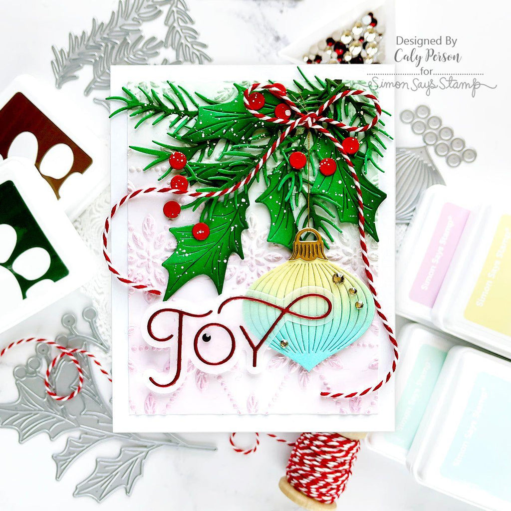 Simon Says Stamp Reeded Ornament Wafer Dies s956 Festive Fun Christmas Card | color-code:ALT04