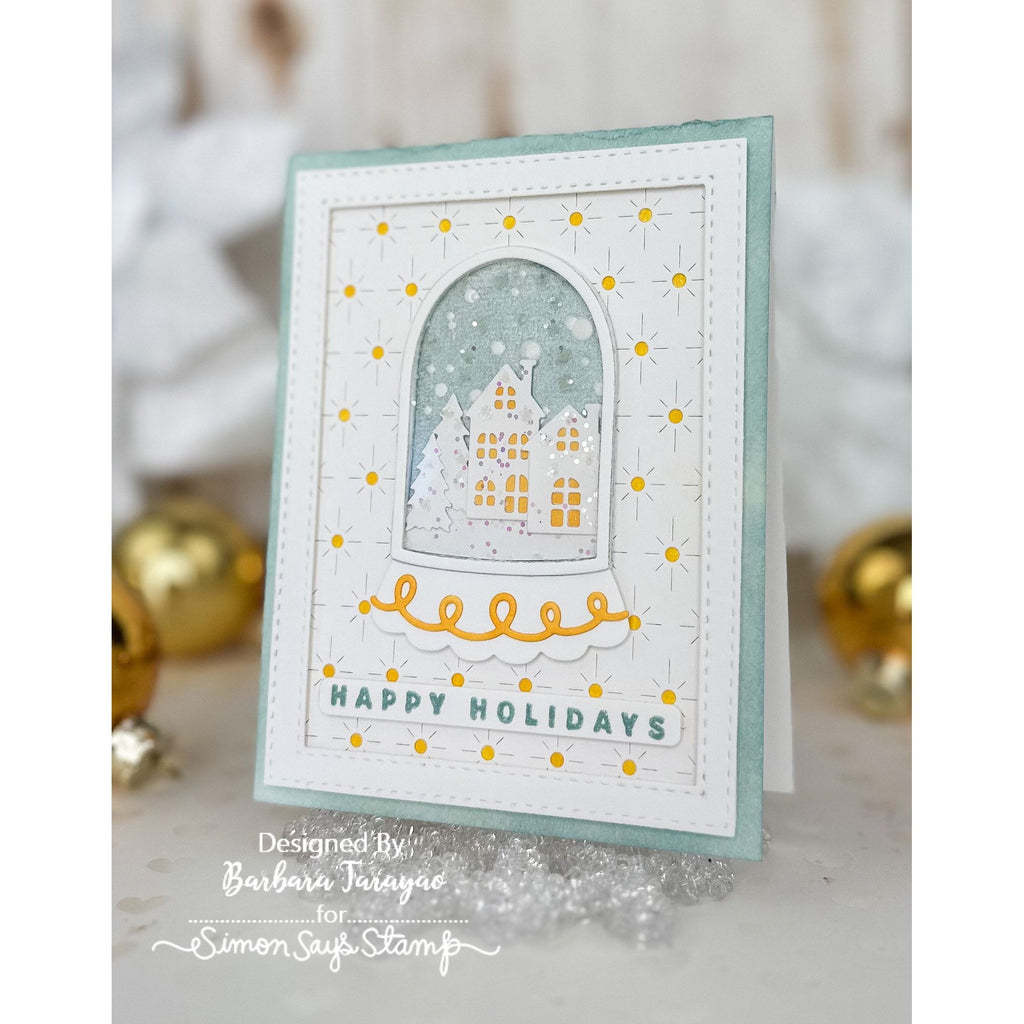 Simon Says Stamp Reliquary Snow Globe Wafer Dies sssd112912 All The Joy Christmas Card | color-code:ALT01