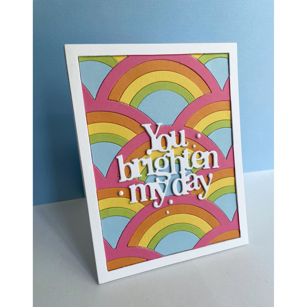 Simon Says Stamp Repeating Rainbows Wafer Die 1067sd Sunny Vibes You Brighten My Day Card | color-code:ALT05