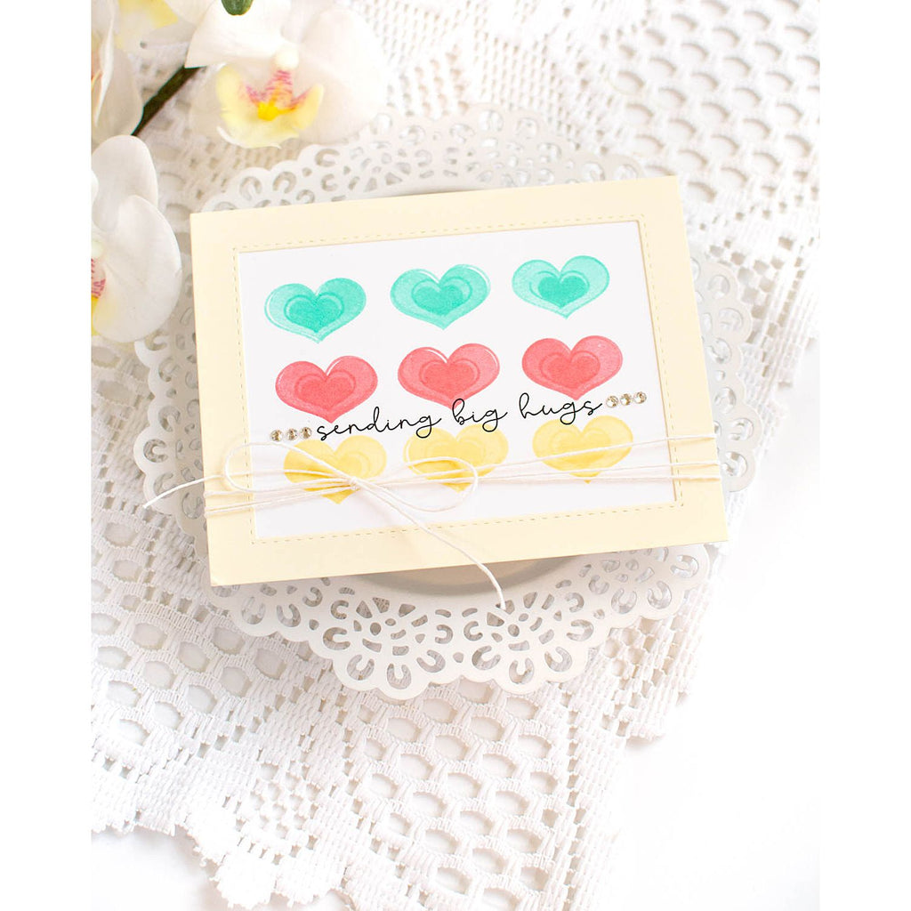 Simon Says Clear Stamps Retro Hearts 3152ssc To Love Hugs Card | color-code:ALT01