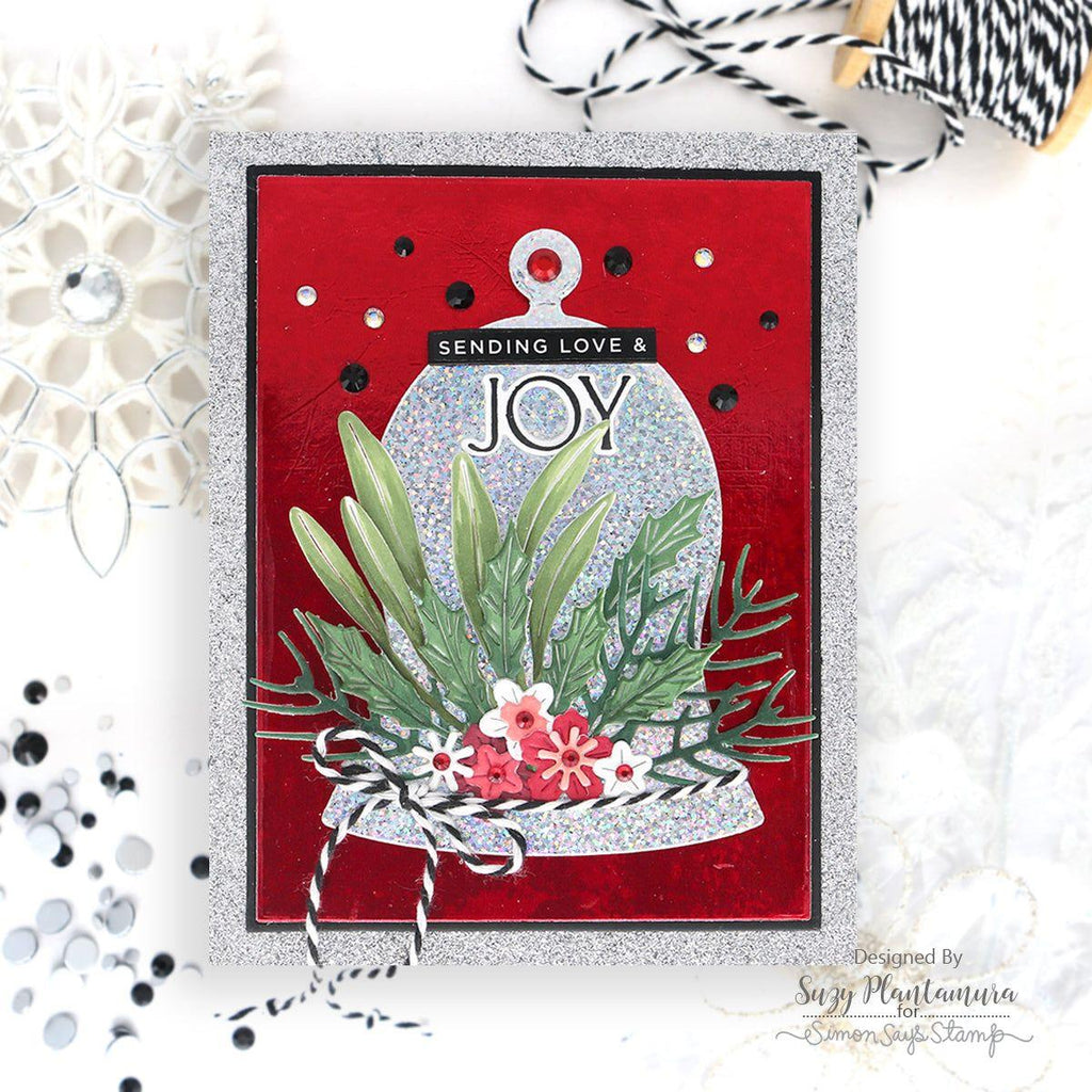 CZ Design Sentiment Strips Reverse Winter czg058 Sweet Wishes Christmas Card | color-code:ALT03