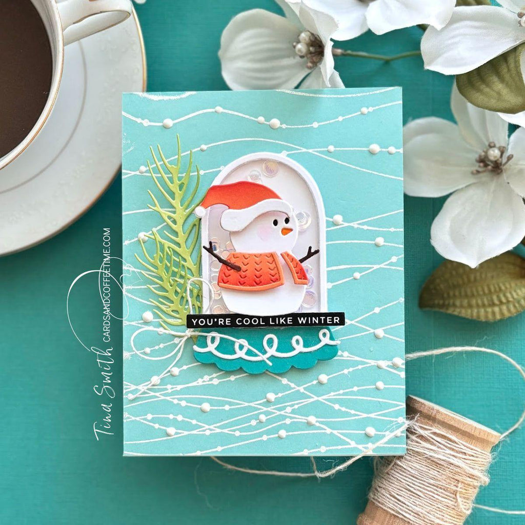 CZ Design Sentiment Strips Reverse Winter czg058 Sweet Wishes Christmas Card | color-code:ALT02