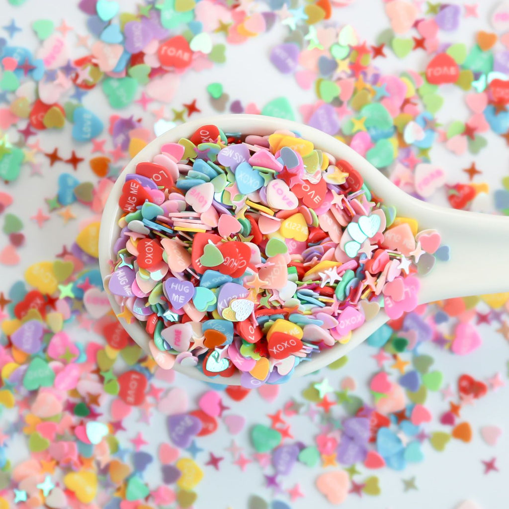 This Calls For Confetti Heart Glow Embellishment Mix