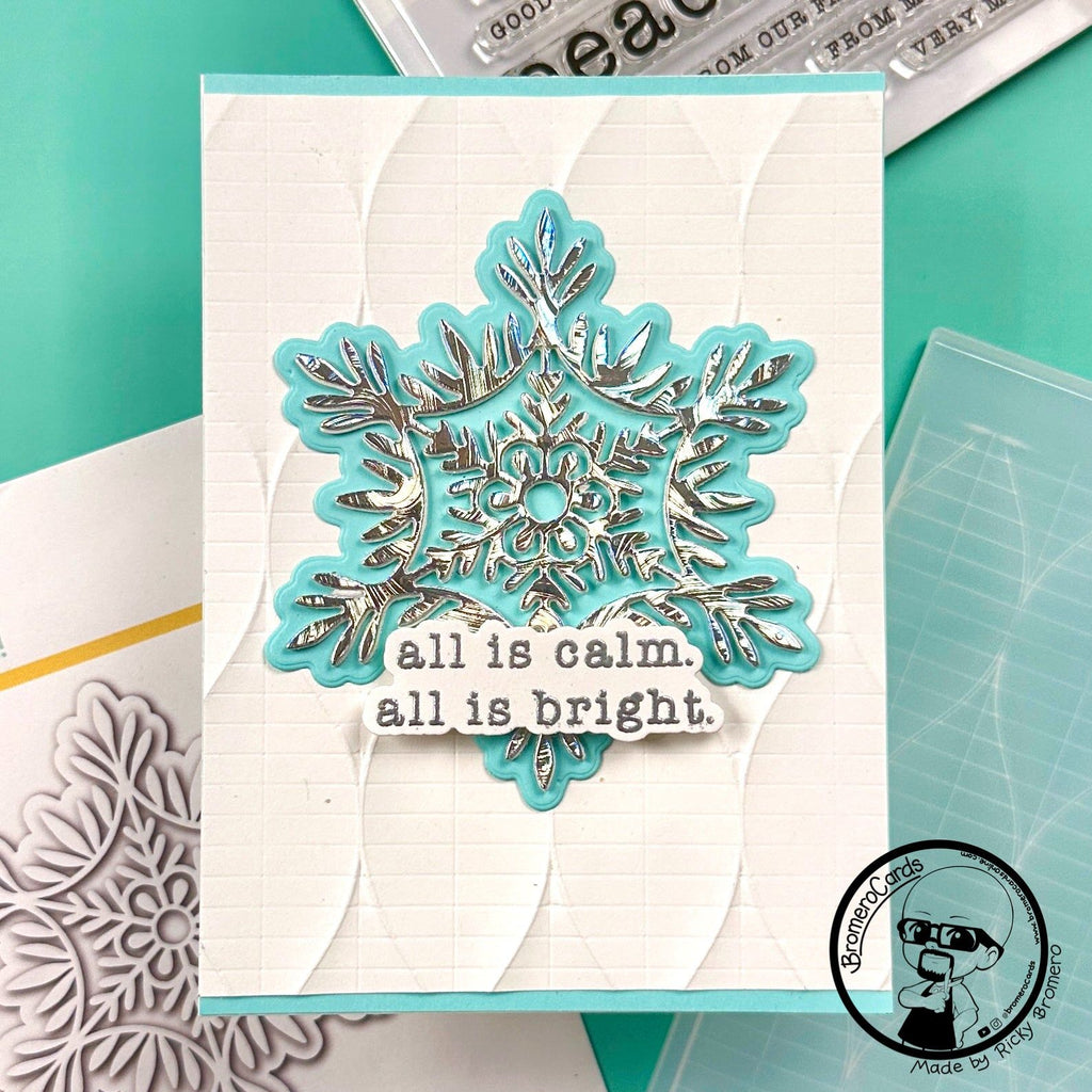 Simon Says Stamp Embossing Folder Rhythmic Waves sf339 Diecember Christmas Card