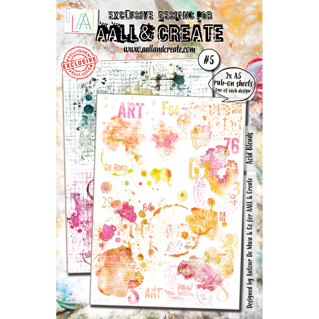 AALL & Create Acid Blends A5 Rub-Ons ro005