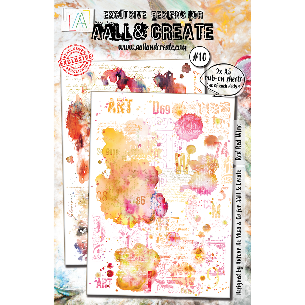 AALL & Create Red Red Wine A5 Rub-Ons ro010