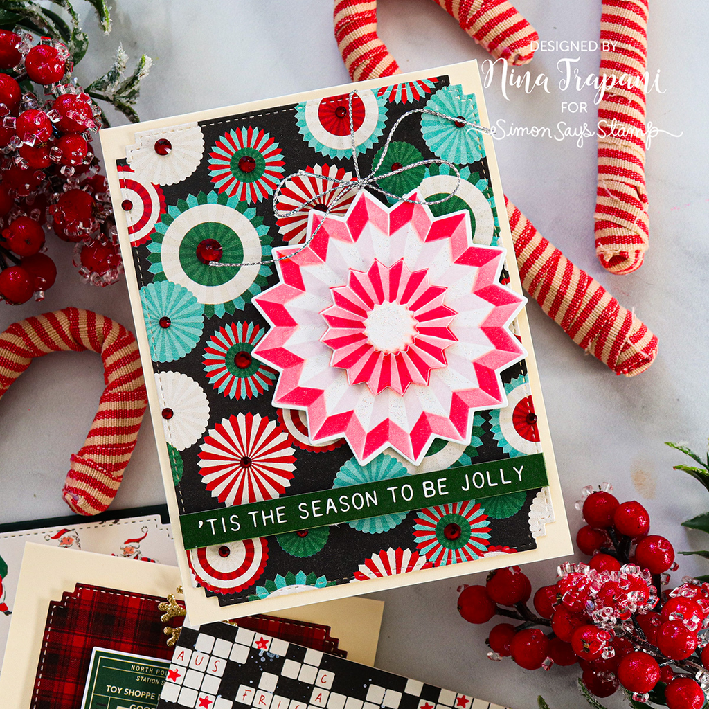 Simon Says Stamp Layered Rosette Wafer Dies 1247sdc Christmas Card | color-code:ALT07