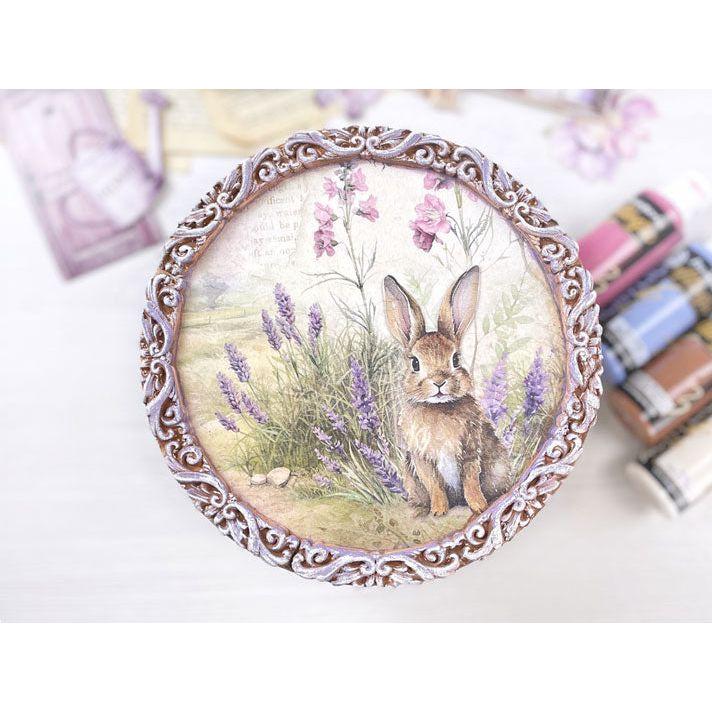 Stamperia Romantic Lavender Rice Paper A4 dfsa4xlv frame