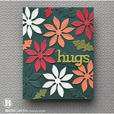 Simon Says Stamp Rustic Layering Flower Wafer Dies s930 Stamptember Hugs Card