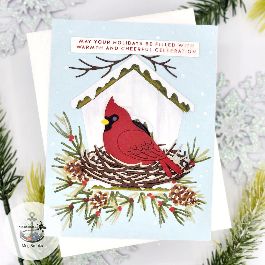 Simon Says Stamp Rustic Nest Wafer Dies s981 DieCember Christmas Card | color-code:ALT02