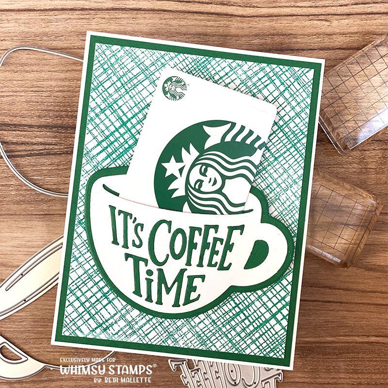 Whimsy Stamps Coffee Time Dies WSD201 coffee