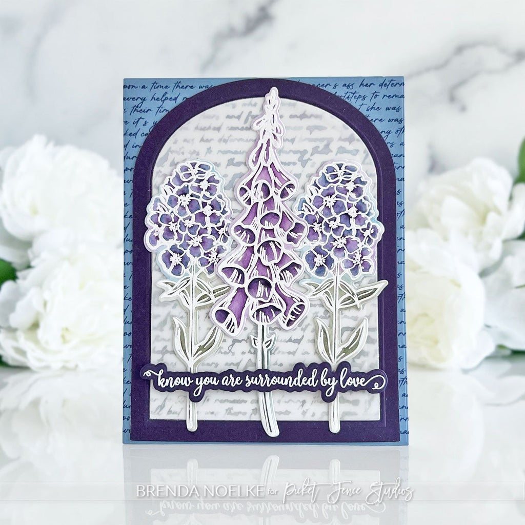 Picket Fence Studios Swanky Sentiments: Sympathy Dies s-227d surrounded by love