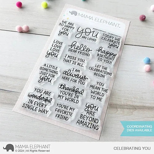 Mama Elephant Celebrating You Clear Stamps