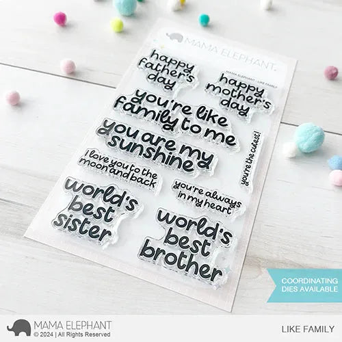 Mama Elephant Like Family Clear Stamps