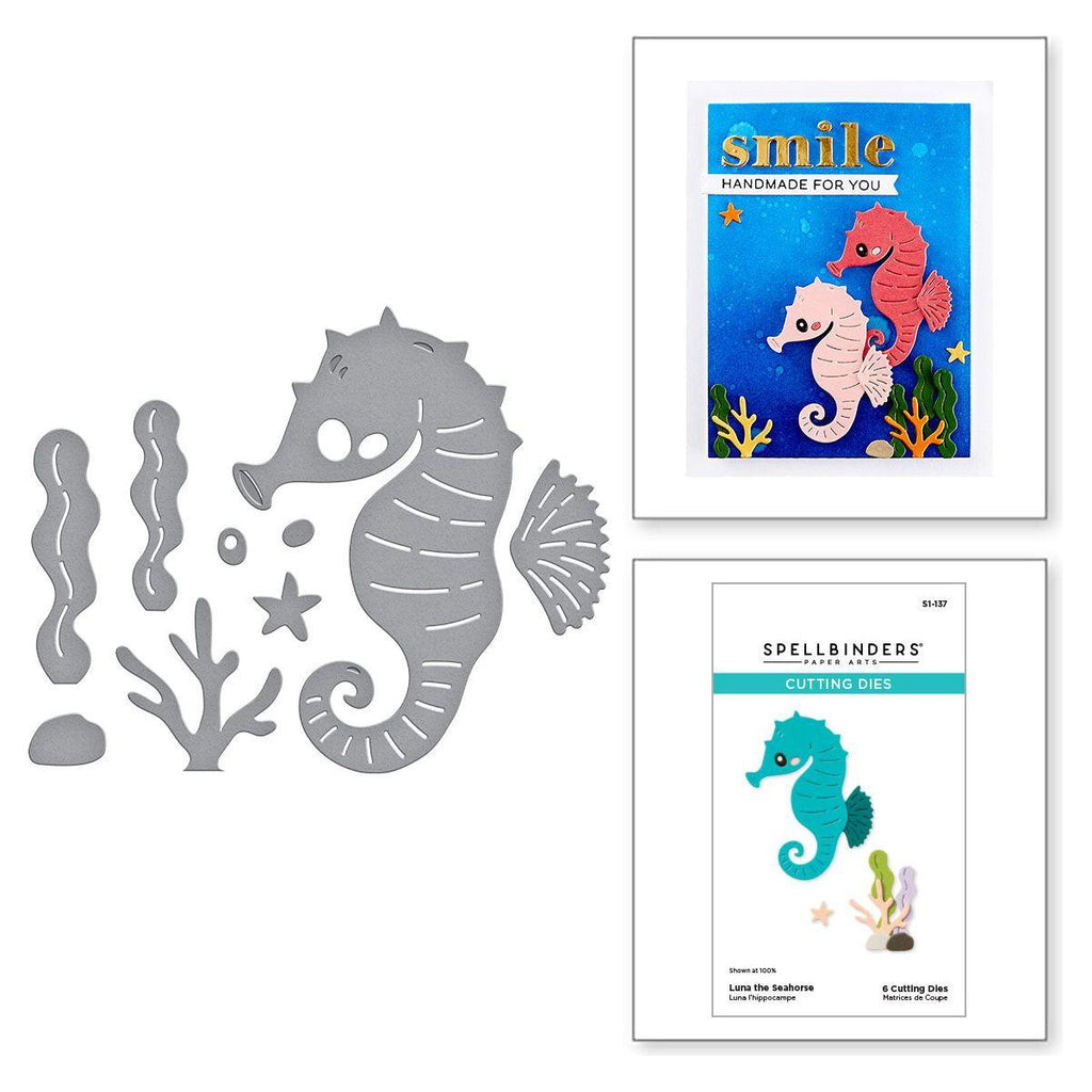 Spellbinders Luna the Seahorse Etched Dies s1-137