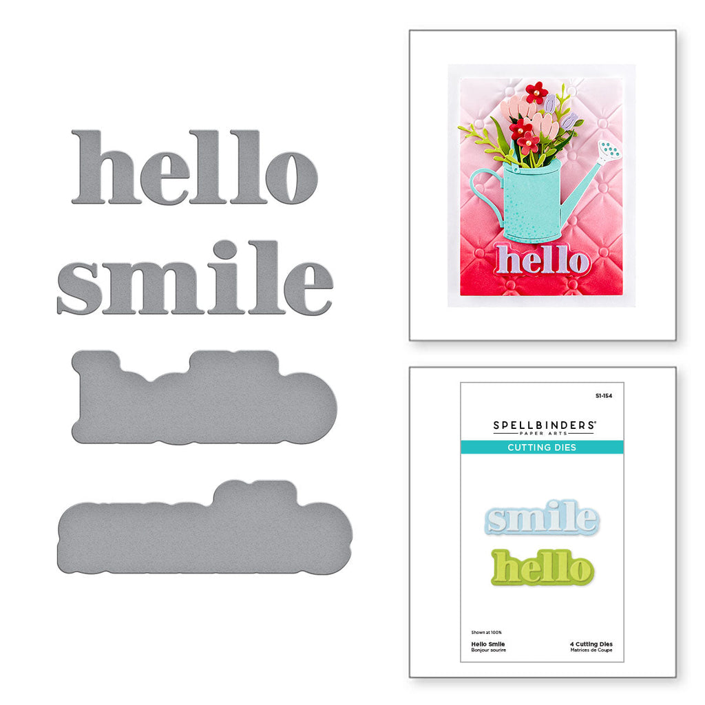 Spellbinders Hello Smile Etched Dies s1-154