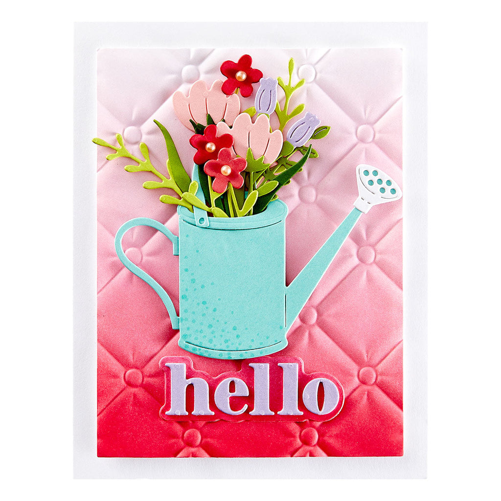 Spellbinders Hello Smile Etched Dies s1-154 flowers