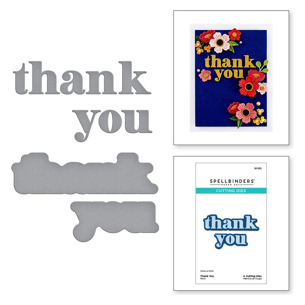 Spellbinders Thank You Etched Dies s1-155