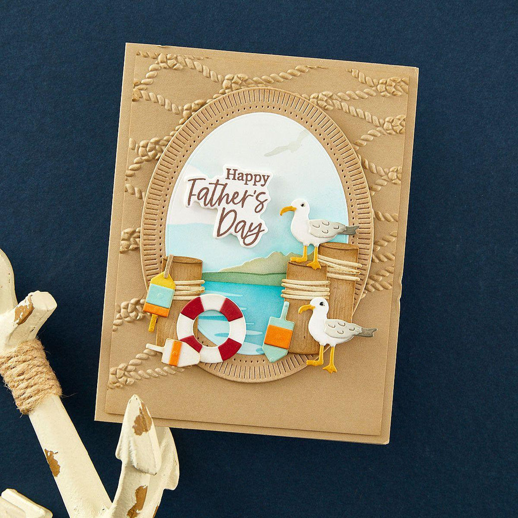 Spellbinders Oh, Buoy! Etched Dies s2-400 happy father's day