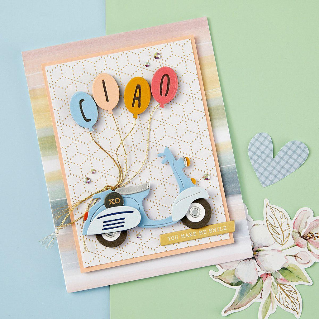 s3-500 Spellbinders Ciao Etched Dies you make me smile