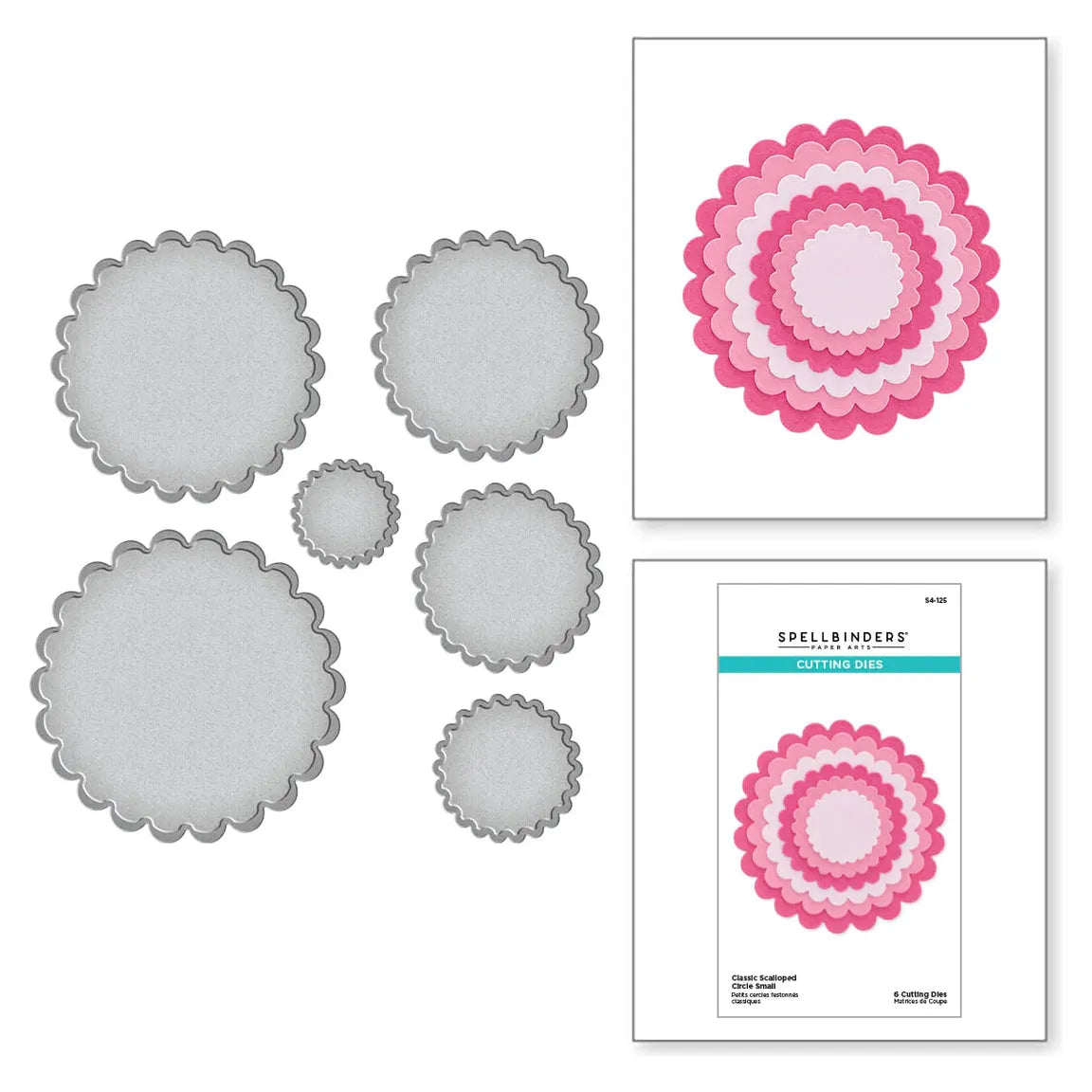 Circle Die Cut Scalloped Circles in Lavender Purple Cardstock