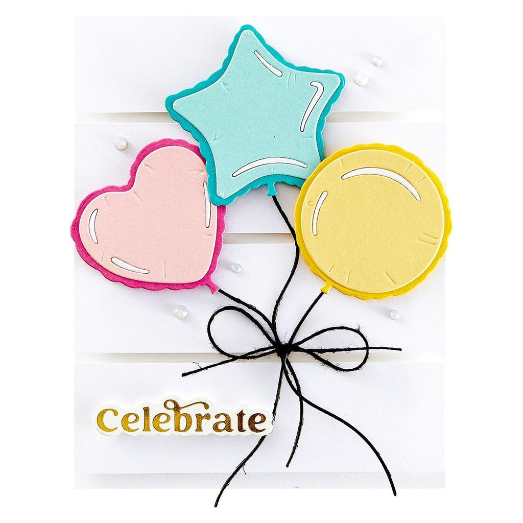 Spellbinders Mylar Balloons Etched Dies s4-1349 celebrate