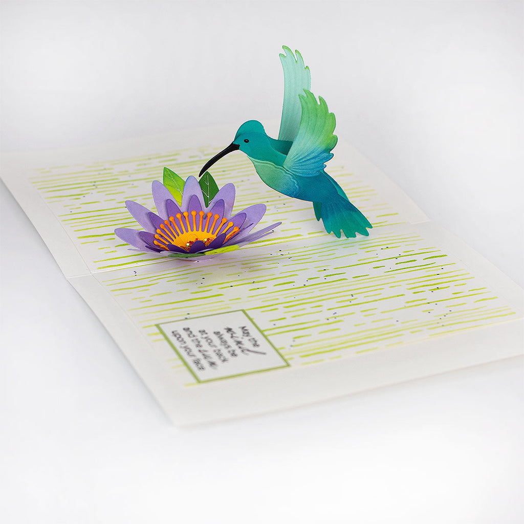 S5-560 Spellbinders Hummingbird and Lily Etched Dies Flower | color-code:ALT02