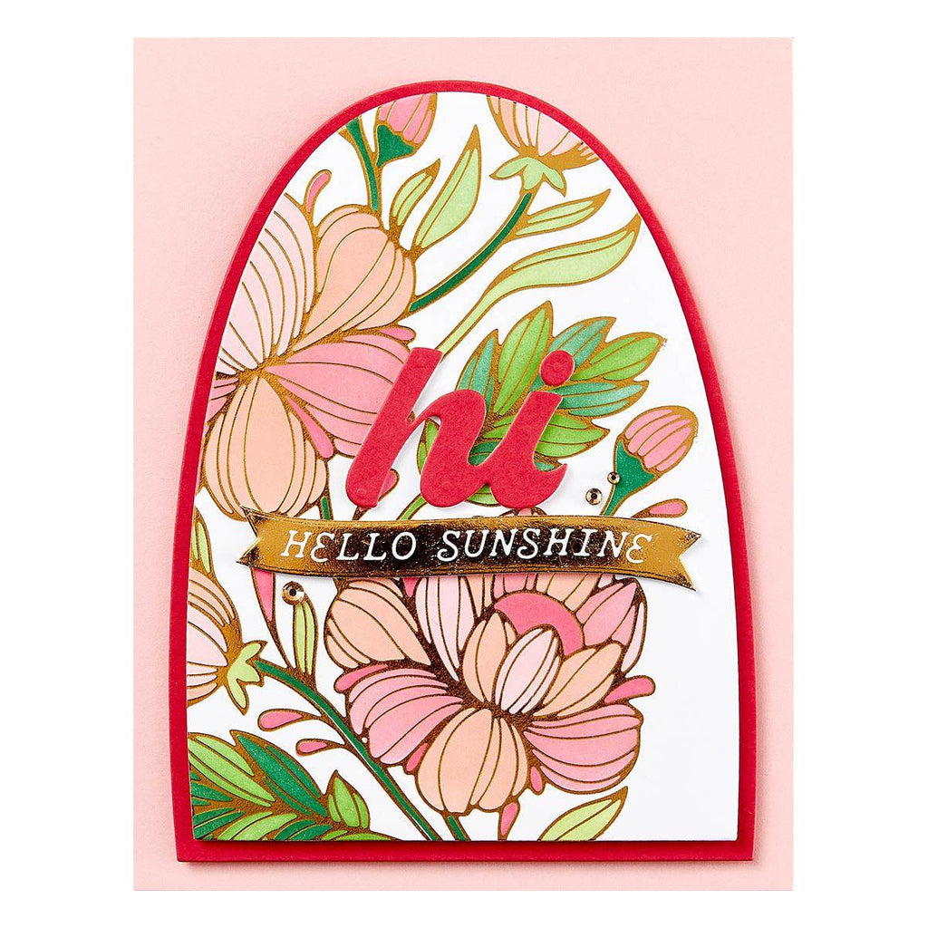 Spellbinders Arch Labels and Tag Etched Dies s5-624 hello sunshine