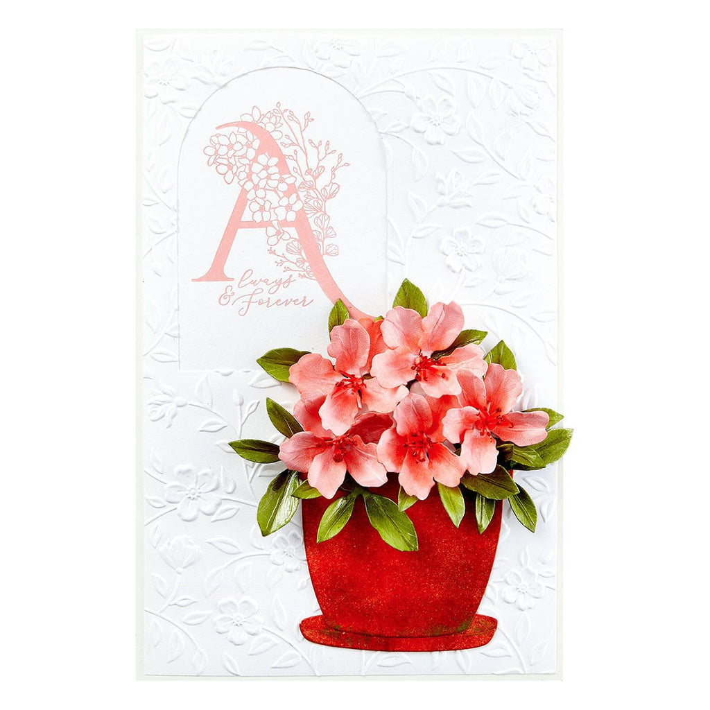 Spellbinders Azalea and Garden Pot with Ladybugs Etched Dies s5-636 always