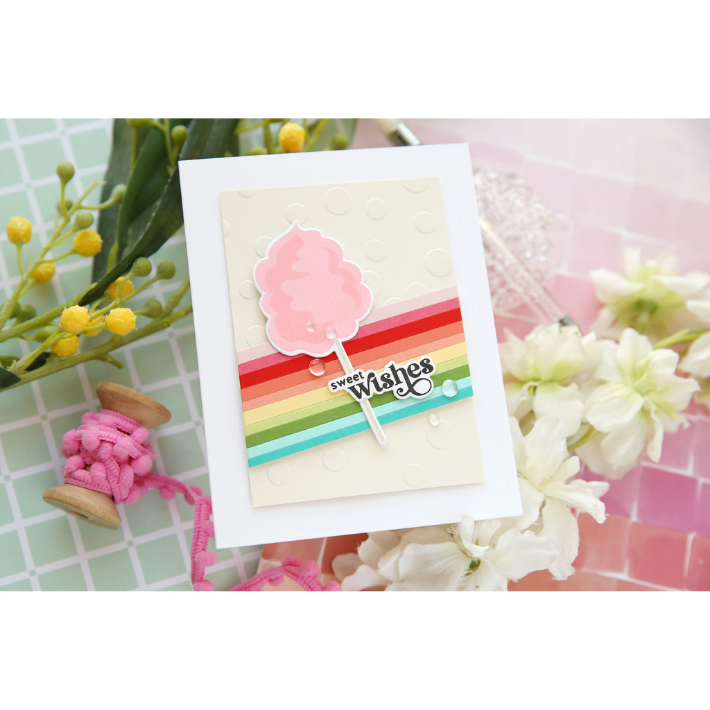 Simon Says Clear Stamps Cotton Candy Wishes 1085ssc Sweet Wishes Birthday Card | color-code:ALT02