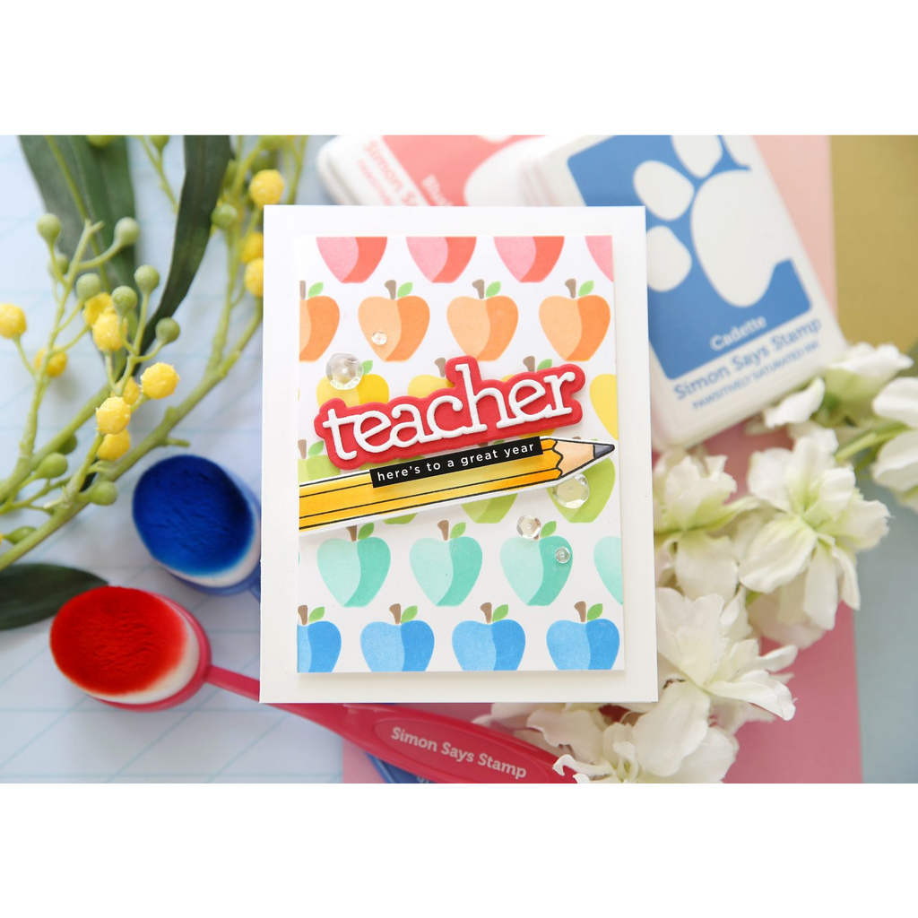 CZ Design Teacher Wafer Dies czd205 Just A Note Teacher Card | color-code:ALT07