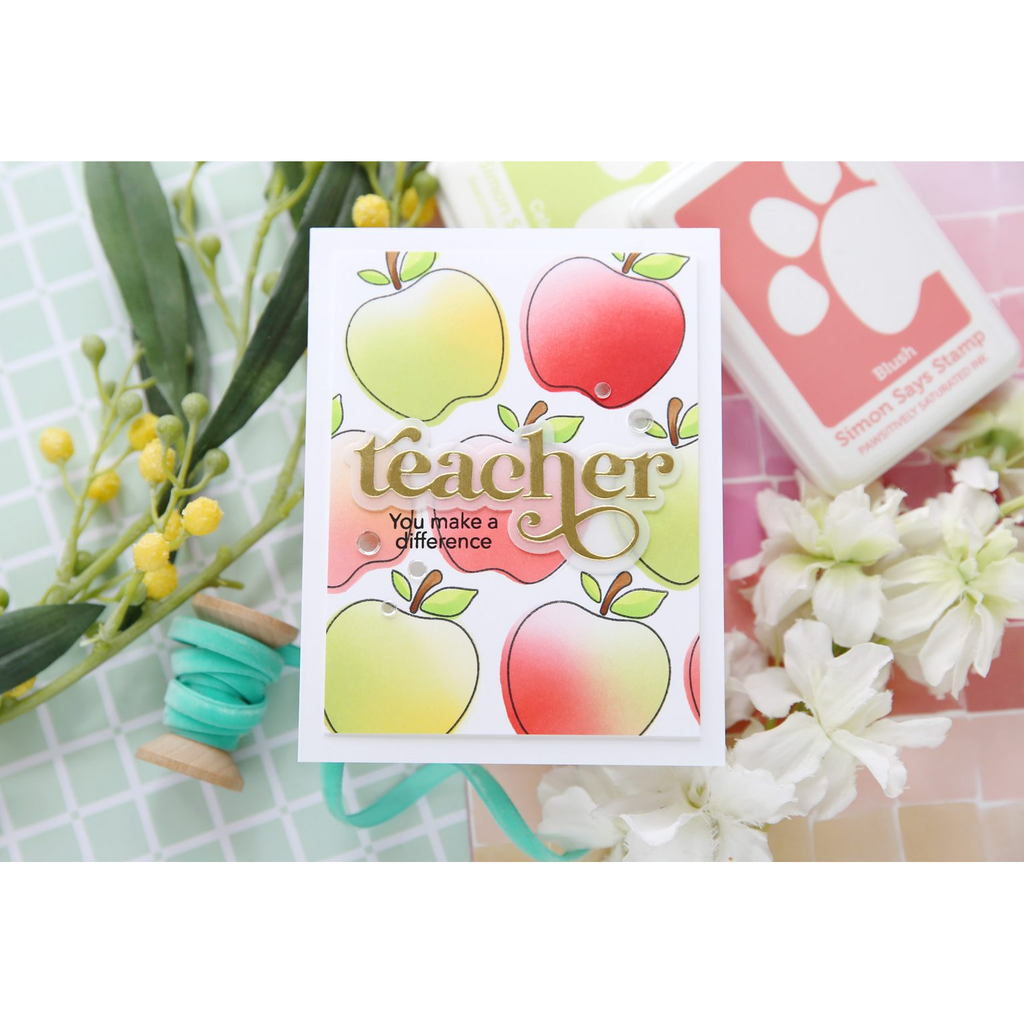 Simon Says Stamp Appreciate You Wafer Dies 1050sdc Celebrate Teacher Card | color-code:ALT08