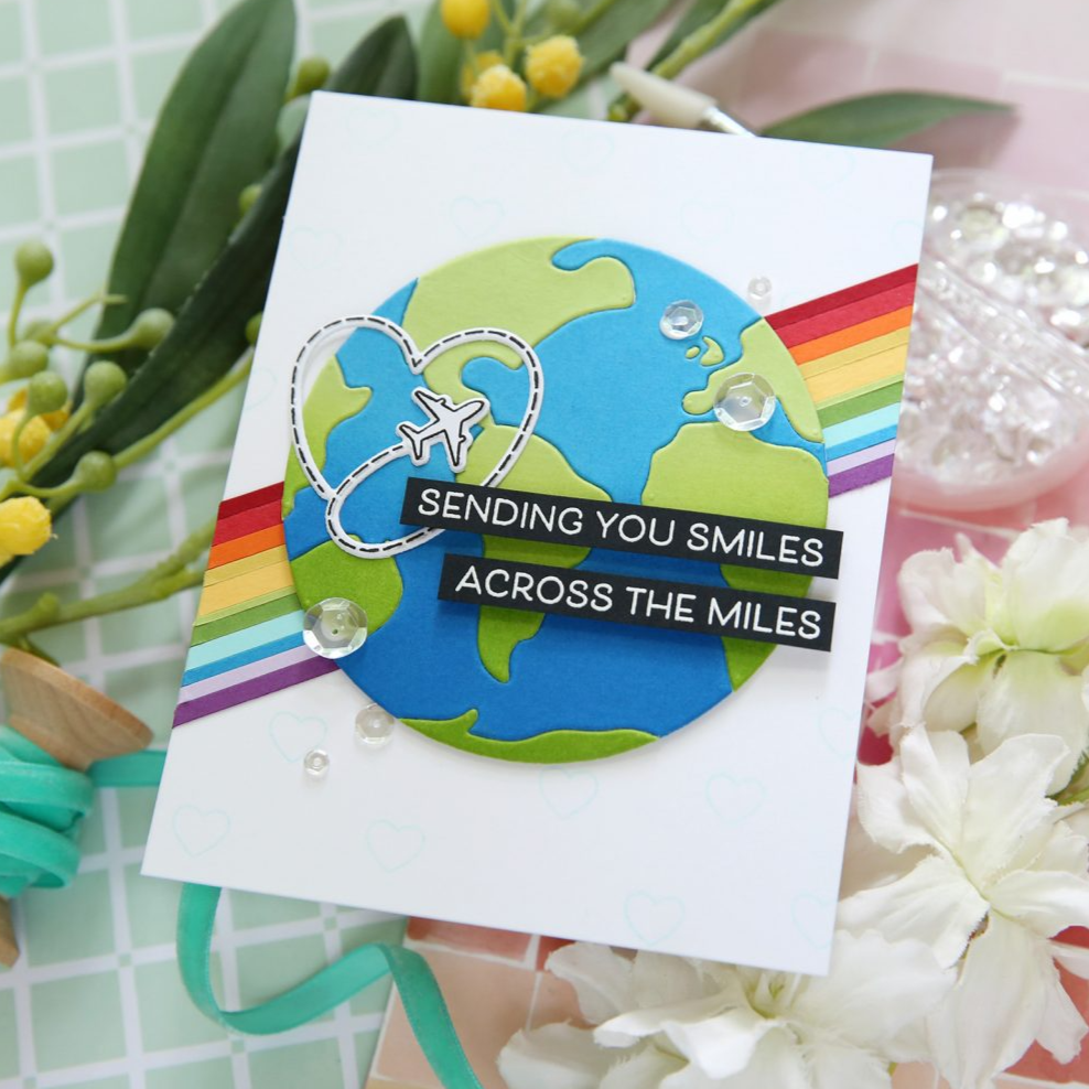 Simon Says Stamp Earth Wafer Die 1092sd Sunny Vibes Sending Smiles Card | color-code:ALT05