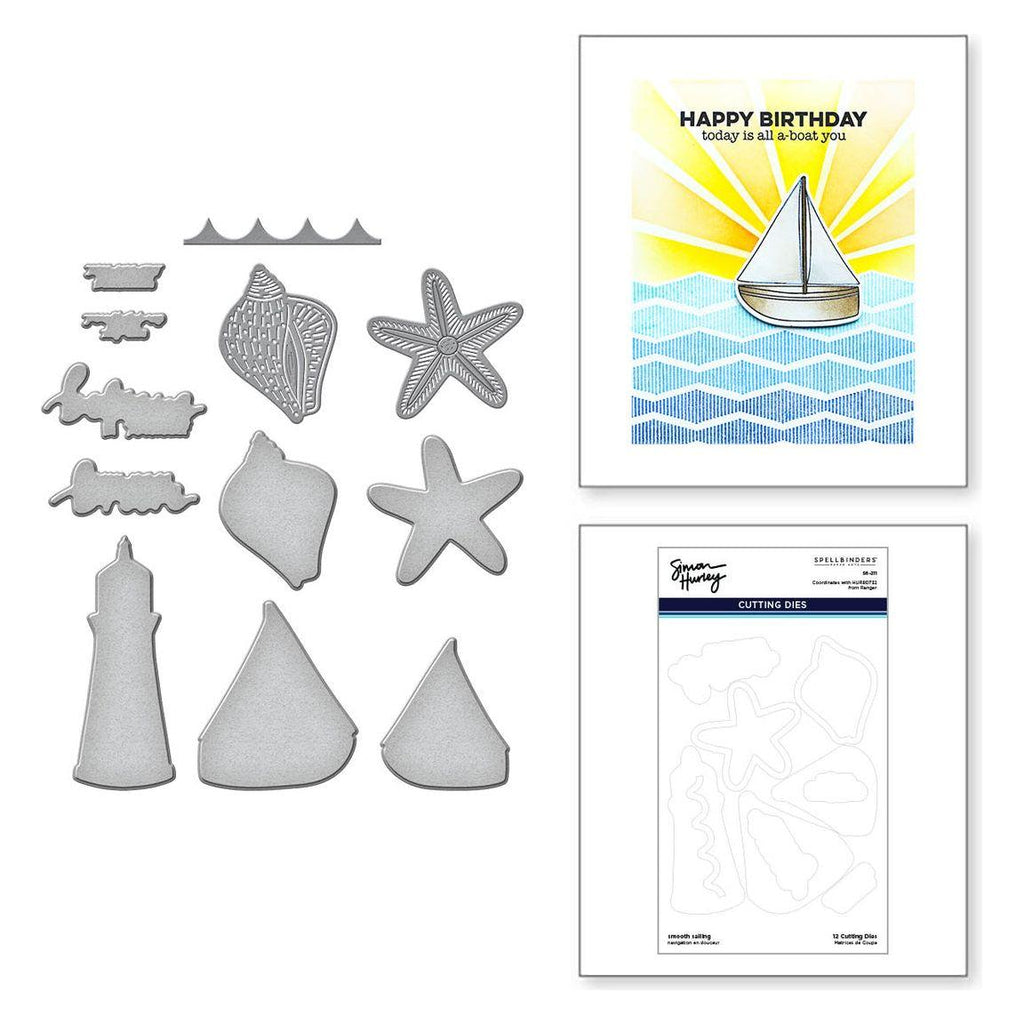 S6-211 Spellbinders Smooth Sailing Coordinating Etched Dies display