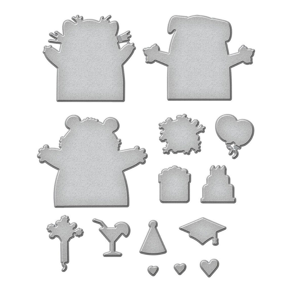 s6-231 Spellbinders Big Hugs Etched Dies for Coordinating Stamp Set by Simon Hurley