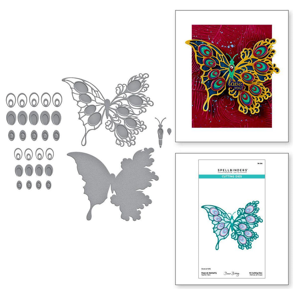 Spellbinders Peacock Butterfly Etched Dies s6-238