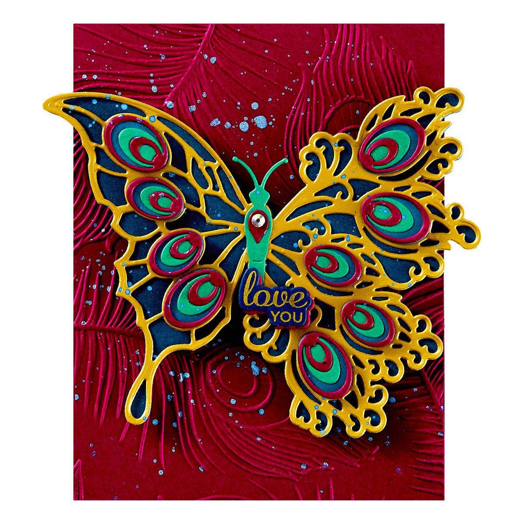 Spellbinders Peacock Butterfly Etched Dies s6-238 love you