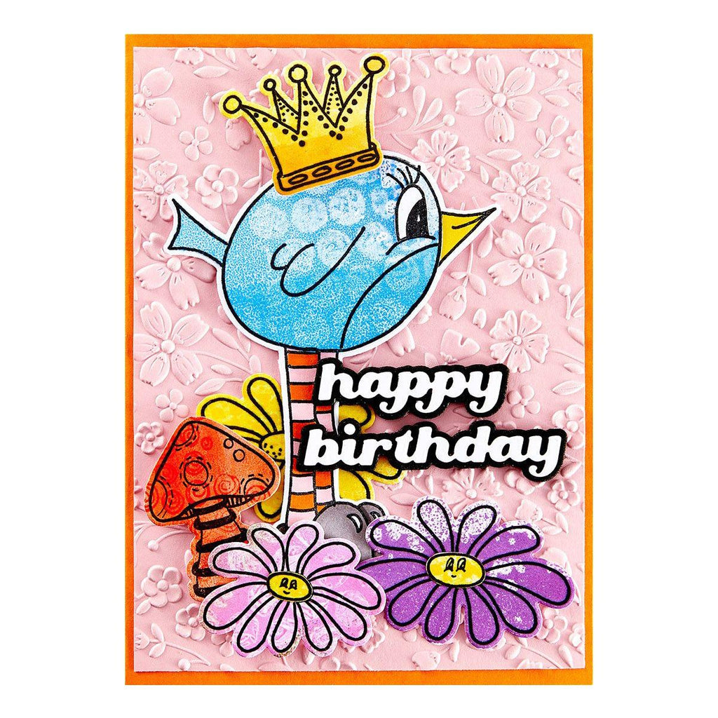 Spellbinders Dyan Reaveley Robin Couture Coordinating Etched Dies s7-252 happy birthday