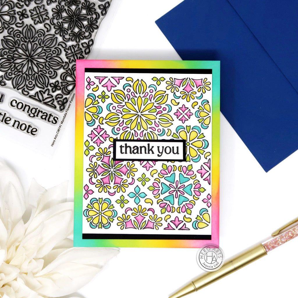 Hero Arts Color Layering Mandala Flower Pattern Stencils sa263 thank you