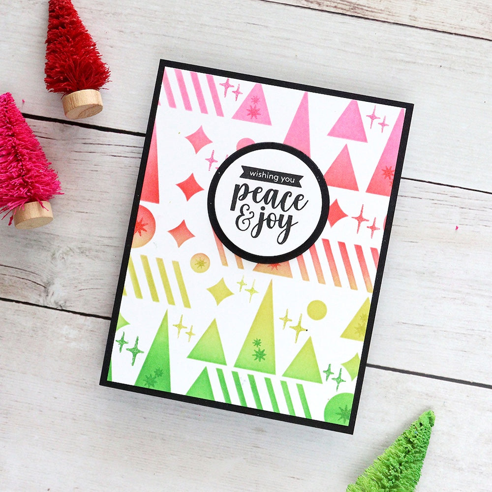 Hero Arts Geometric Holiday Stencil sa286 color