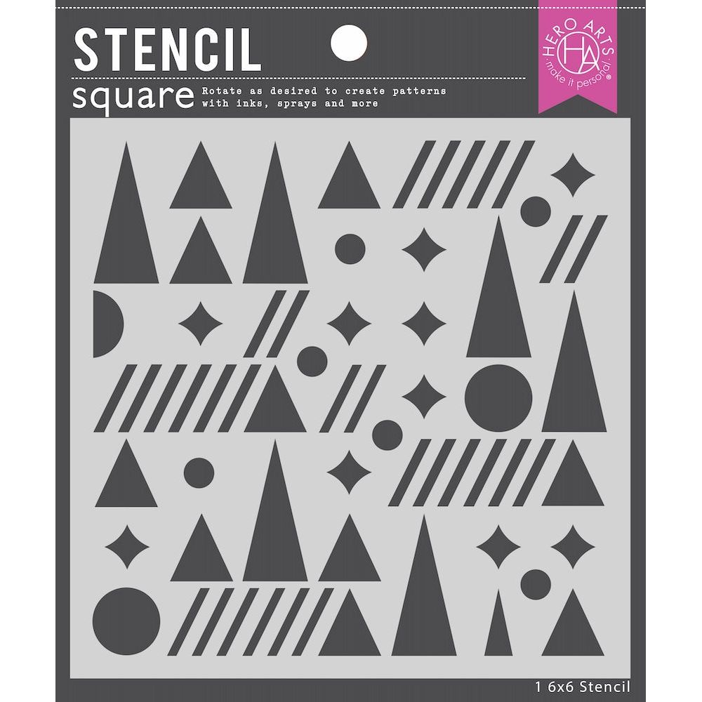 Hero Arts Geometric Holiday Stencil sa286