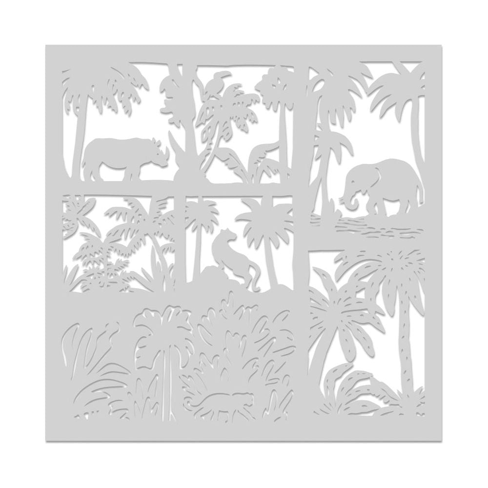 Hero Arts Jungle Scene Stencil sa287