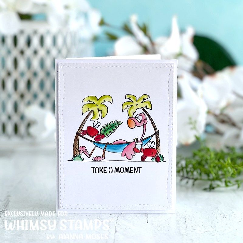 Whimsy Stamps Beach Babes Clear Stamps DP1114 Palm Trees