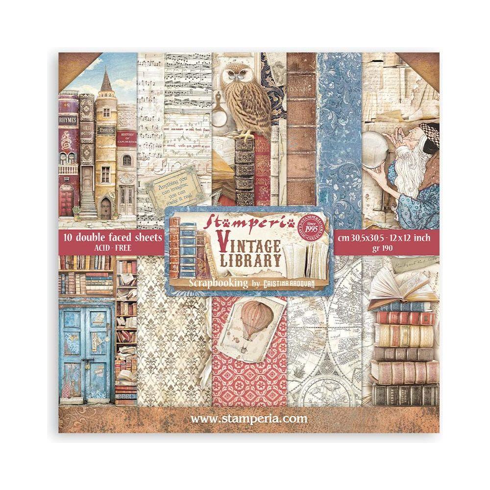 Stamperia Vintage Library 12 x 12 Paper sbbl132