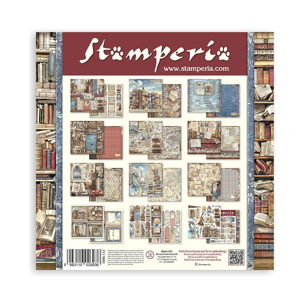 Stamperia Vintage Library 12 x 12 Paper sbbl132 back page