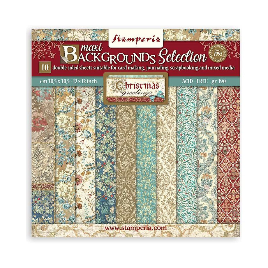 Stamperia - Winter Valley Collection - 12 x 12 Double Sided Paper - 4 Cards