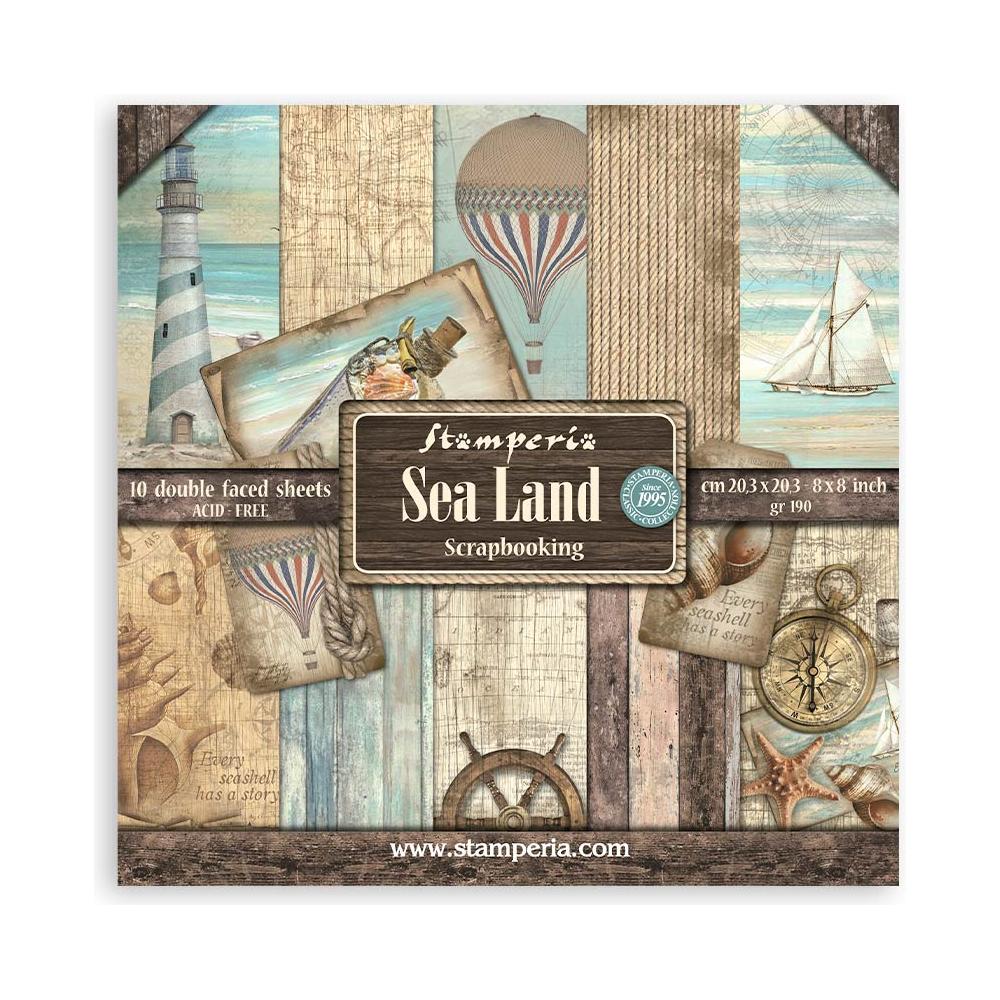 Stamperia Sea Land 8x8 Paper sbbs101